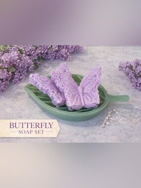Light purple Butterfly Soap Set